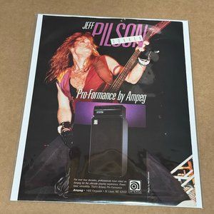 AMPEG AMPS - Jeff Pilson of Dokken - 1989 Print Advertisement